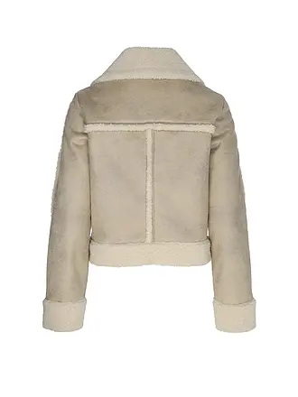 GUESS | Jacke in Felloptik | creme